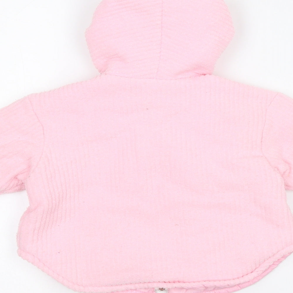 Brand and care label for Preworn Baby Pink Jacket, size 12, Months