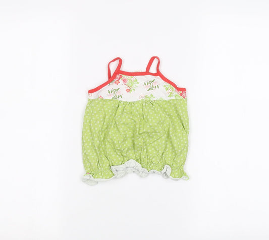 Adams Baby Baby Green Polka Dot Basic T-Shirt Size 12-18 Months
