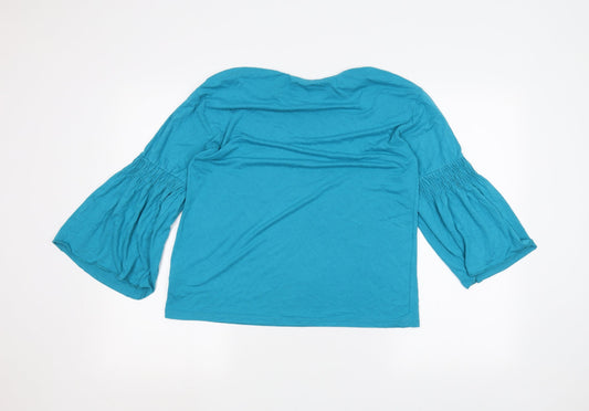 Marks and Spencer Girls Blue Basic T-Shirt Size 12-13 Years