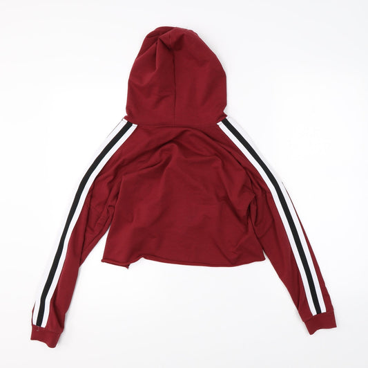 Preworn Womens Red Shrug Hoodie Size S - cropped