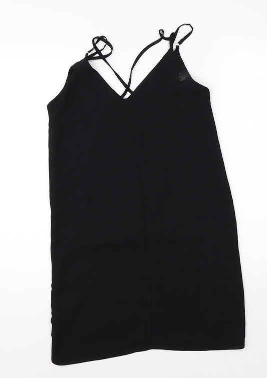 Topshop Womens Black A-Line Size 6