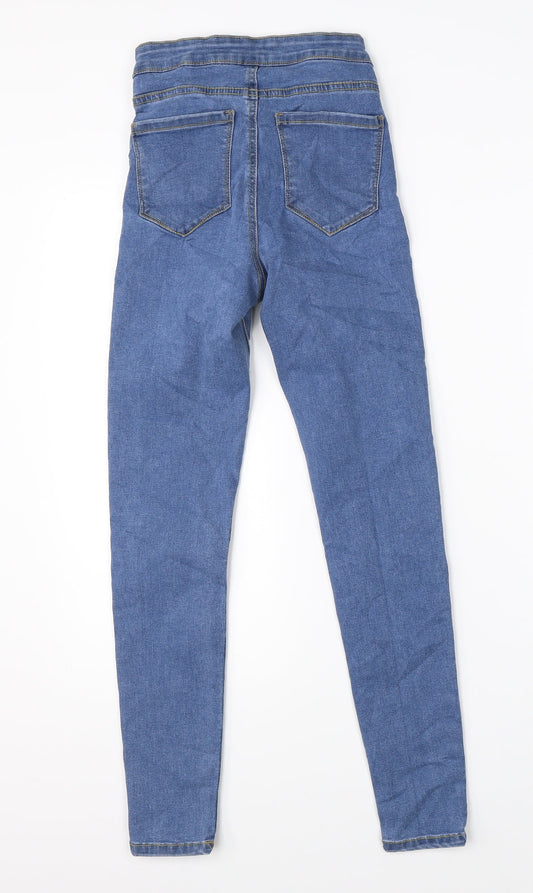 Denim Co. Womens Blue Denim Skinny Jeans Size 6 L25 in