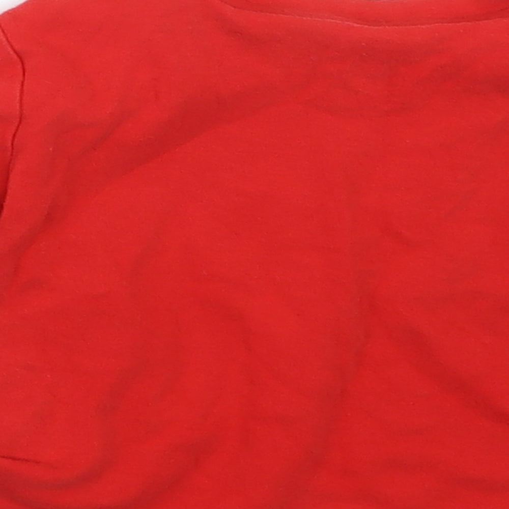 Brand and care label for F&F Baby Red Geometric Babydoll Pyjama Set, size 12-18, Months - Christmas