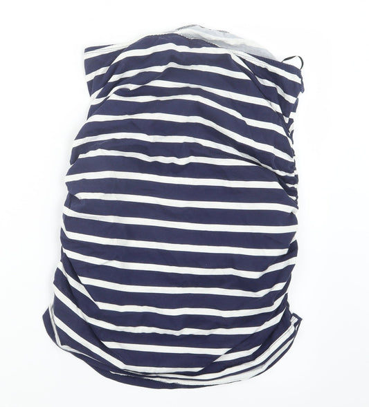 Dorothy Perkins Womens Blue Striped Basic T-Shirt Size 14