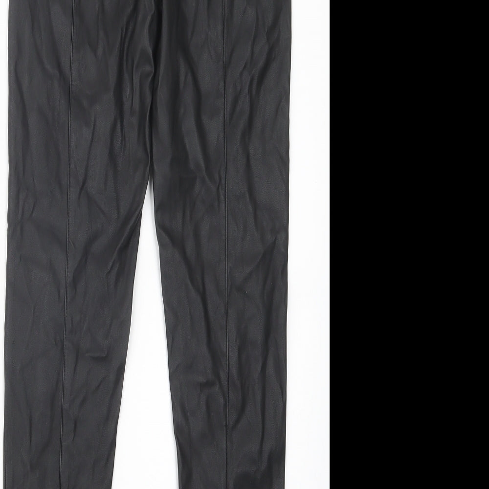 Preworn Womens Black Trousers Size 28 in L28 in