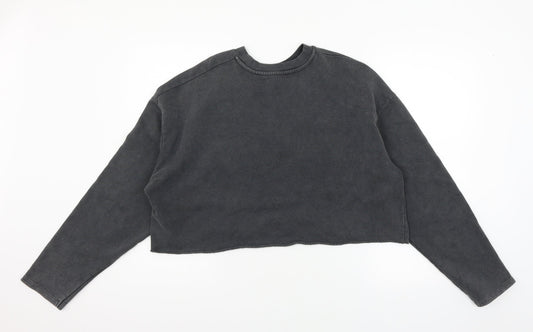 Topshop Womens Grey Jersey Pullover Sweatshirt Size 8 - Copenhagen