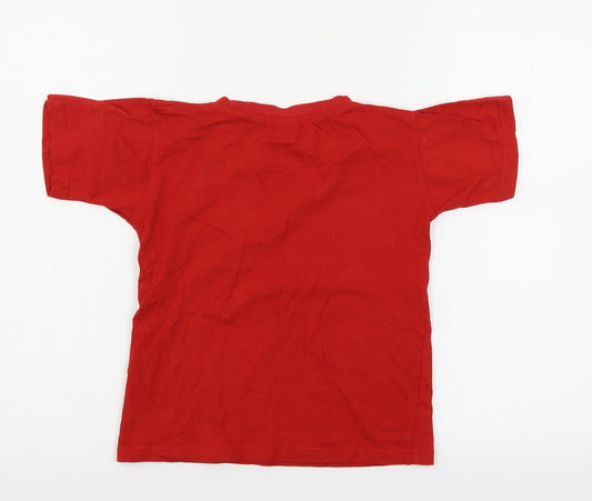 Hong Kong Boys Red Jersey Basic T-Shirt Size 9 Years