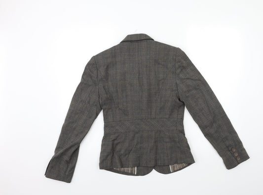 NEXT Womens Grey Check Jacket Suit Jacket Size 8