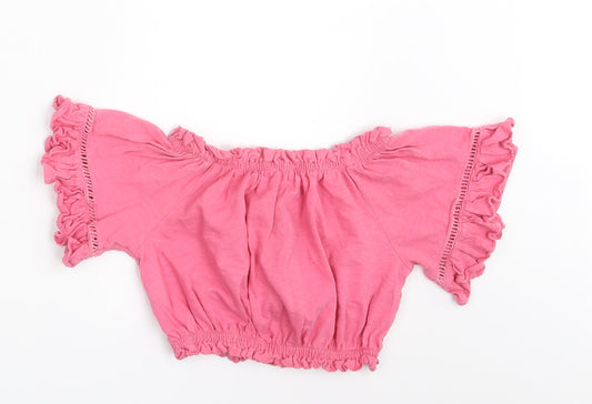 Select Girls Pink Basic Blouse One Size