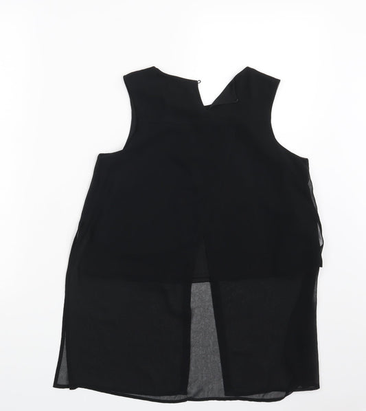 H&M Girls Black Basic Blouse Size 10-11 Years