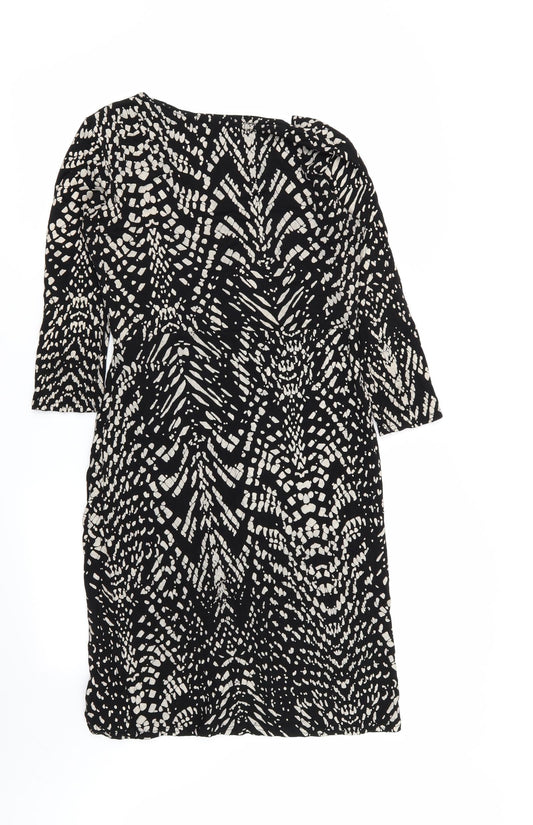 Krisp Womens Multicoloured Geometric A-Line Size 12