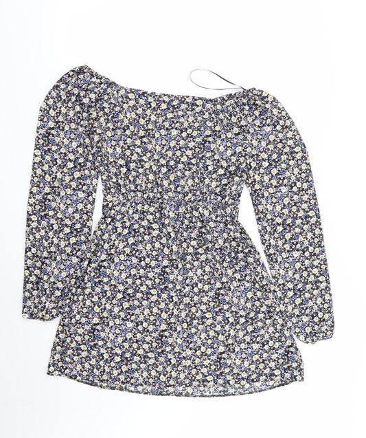 Miss Selfridge Womens Multicoloured Floral Fit & Flare Size 6