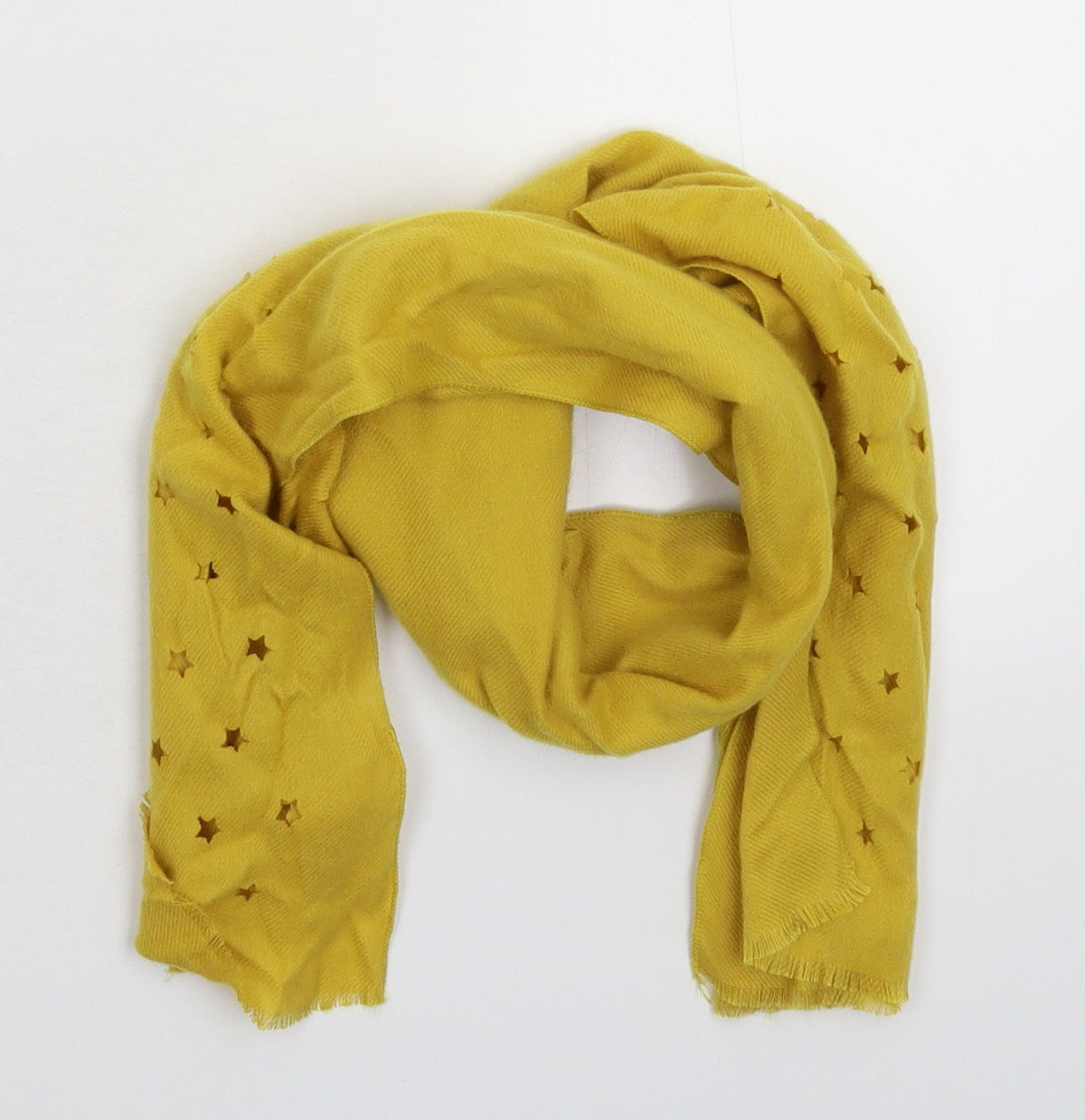 Preworn Womens Yellow Knit Scarf