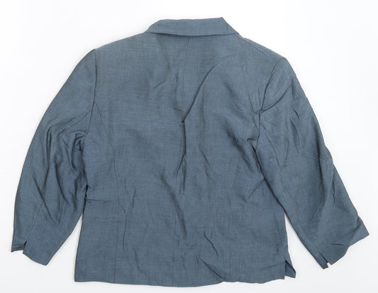 Hamells Womens Blue Jacket Suit Jacket Size 12