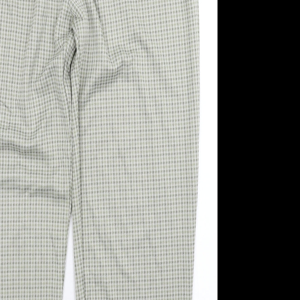Preworn Womens Green Check Trousers Size 18 L27 in