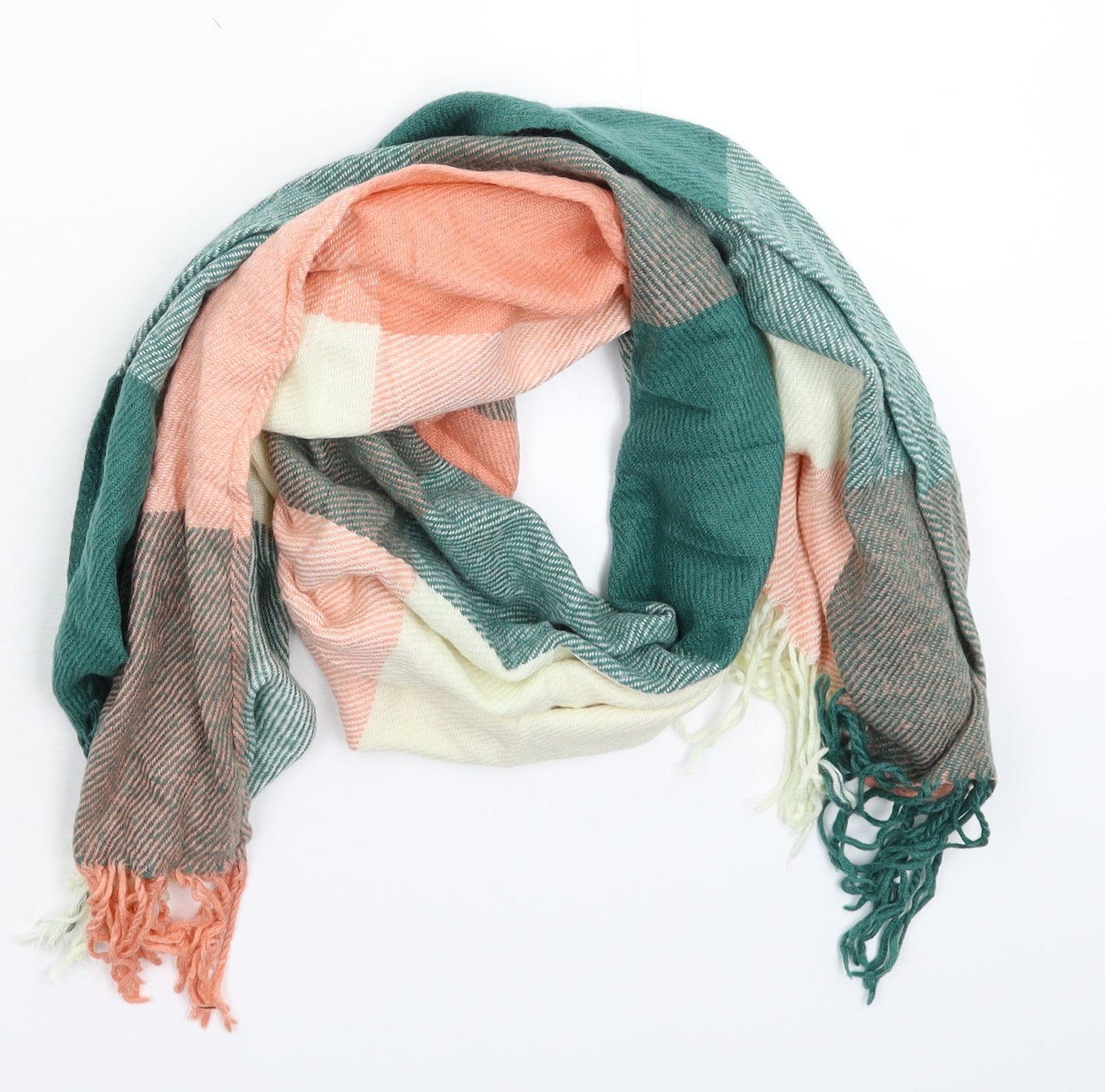 Preworn Womens Multicoloured Check Knit Scarf