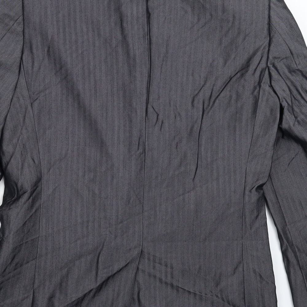 Primark Mens Grey Striped Jacket Suit Jacket Size 36