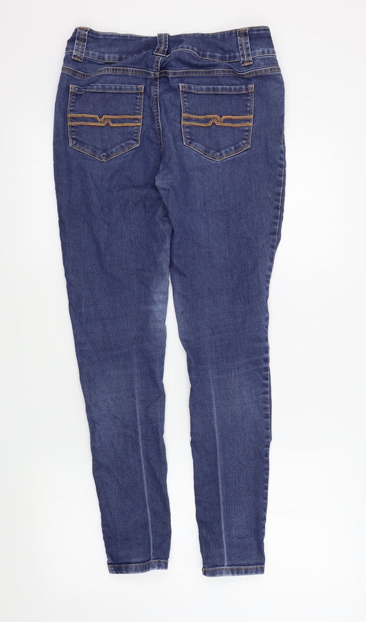 MATTTHEW WILLIAMSON Womens Blue Skinny Jeans Size 12 L29 in