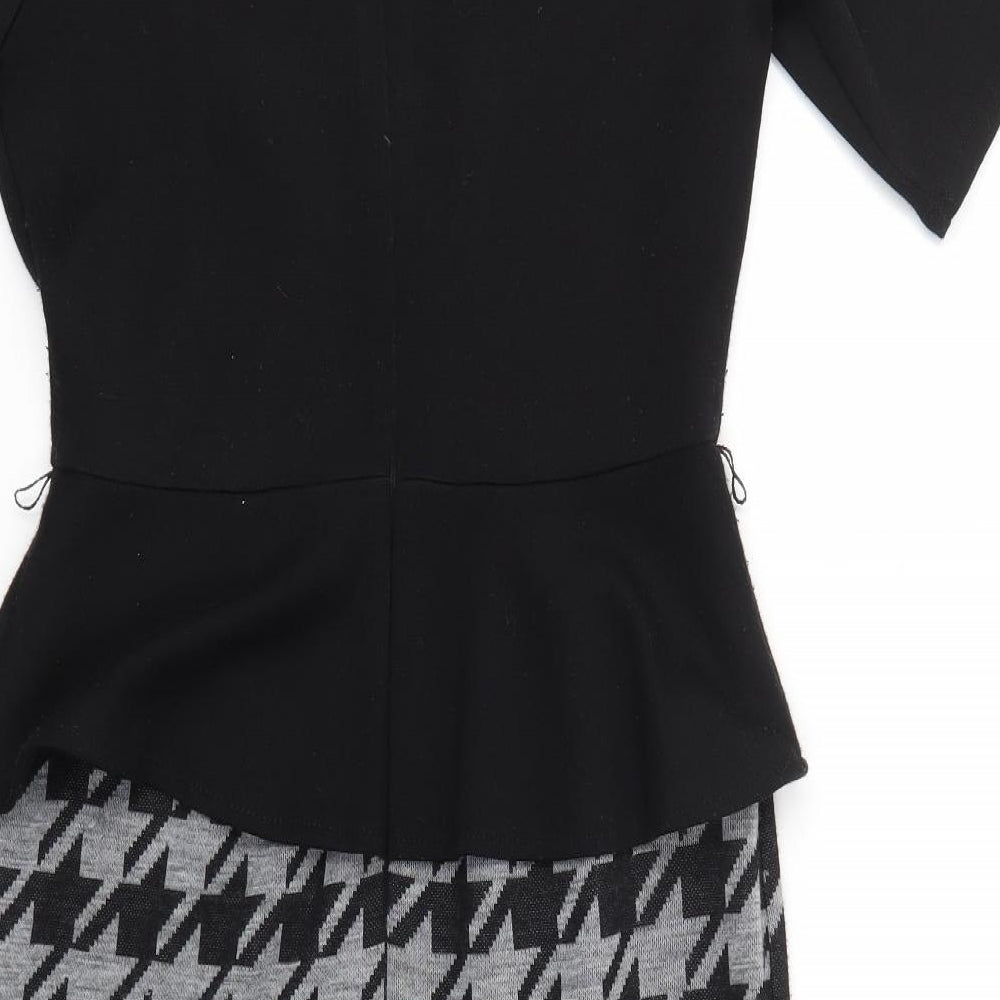 Per Una Womens Grey Argyle/Diamond Fit & Flare Size 12