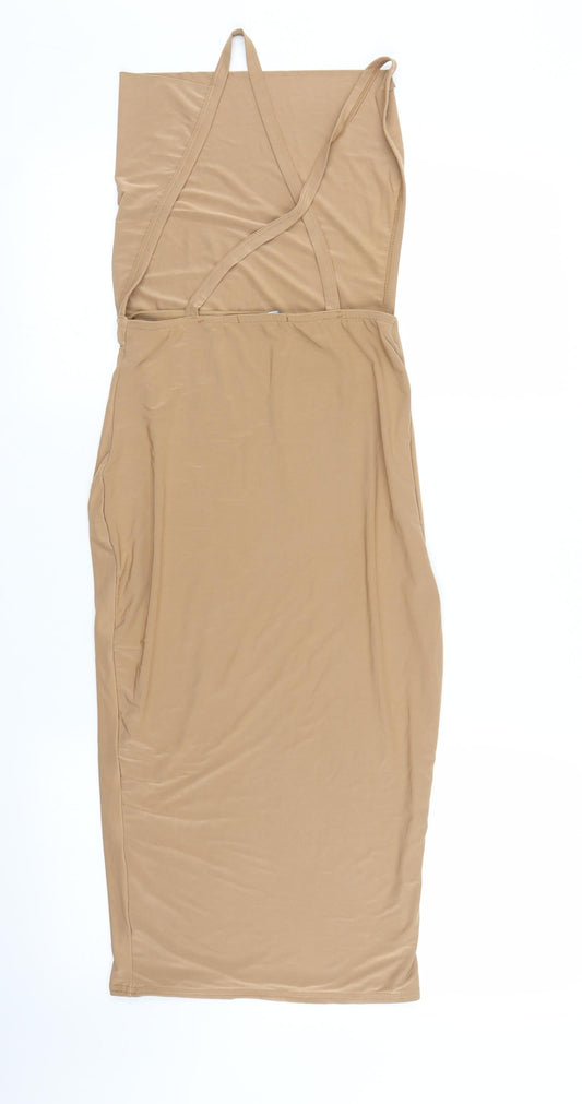 Missguided Womens Beige Bodycon Size 8