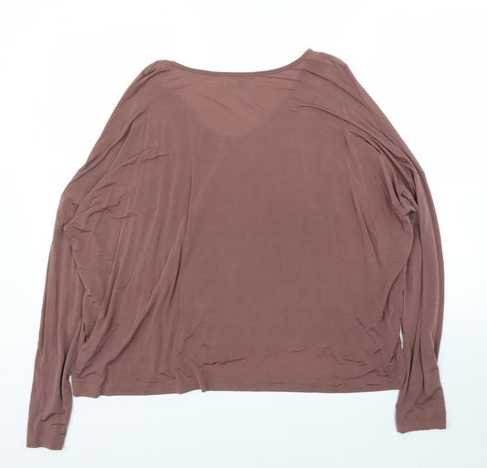 Weekend Womens Purple Basic Blouse Size L