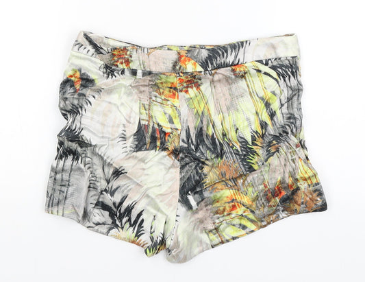 Topshop Womens White Hot Pants Shorts Size 8
