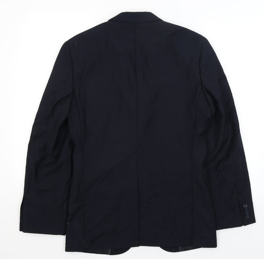 Cedar Wood State Mens Blue Jacket Blazer Size S