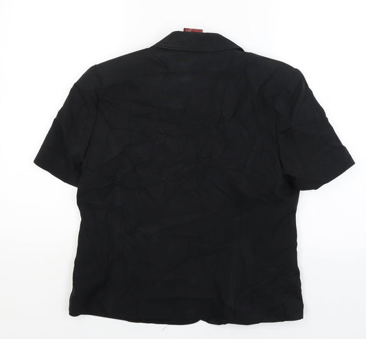 EWM Womens Black Jacket Blazer Size 12