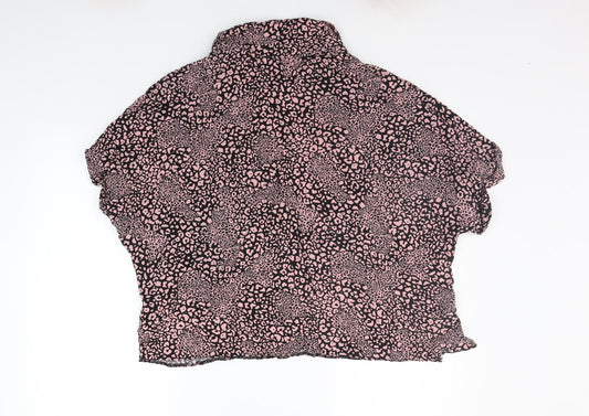 Matalan Womens Pink Animal Print Basic Button-Up Size 20