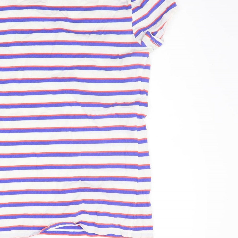 Gap Womens Blue Striped Basic T-Shirt Size S