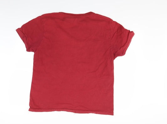 Ceader wood state Mens Red T-Shirt Size L - New York