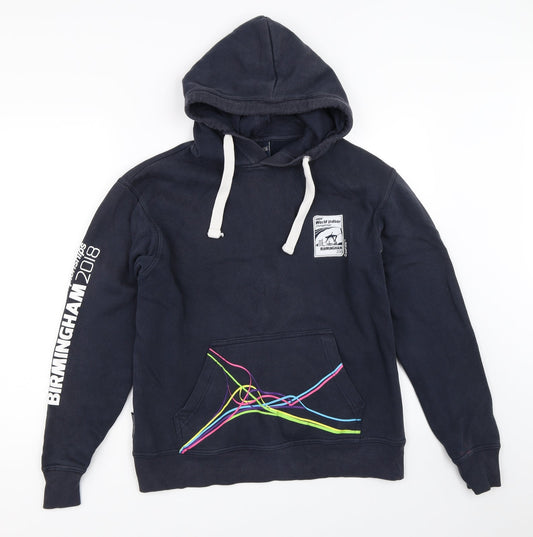 Preworn Womens Blue Pullover Hoodie Size S - world indoor championships 2018