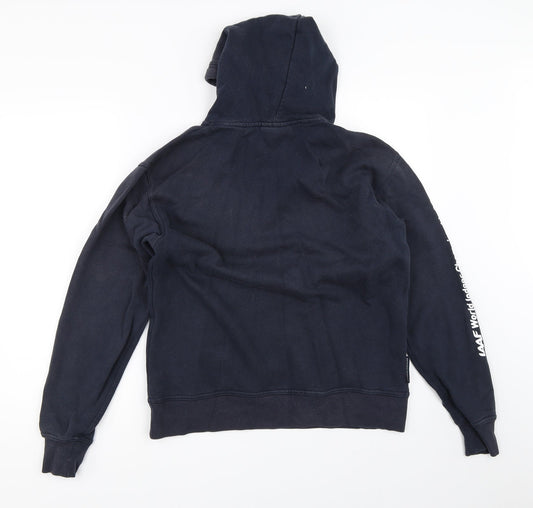 Preworn Womens Blue Pullover Hoodie Size S - world indoor championships 2018