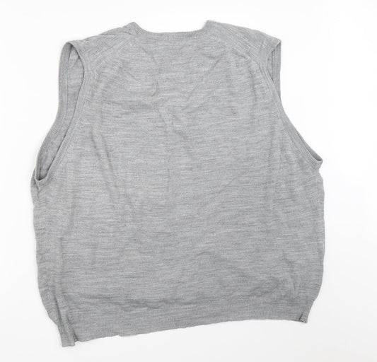 Classics Mens Grey Vest Jumper Size L