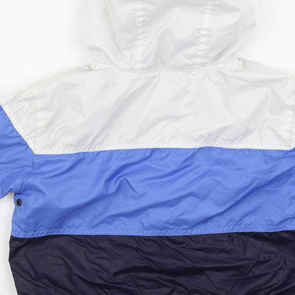 Brand and care label for Gap boys’ blue jacket coat, size 2, years