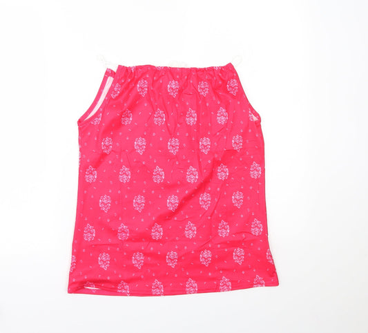 Preworn Womens Red Paisley Basic Tank Size S
