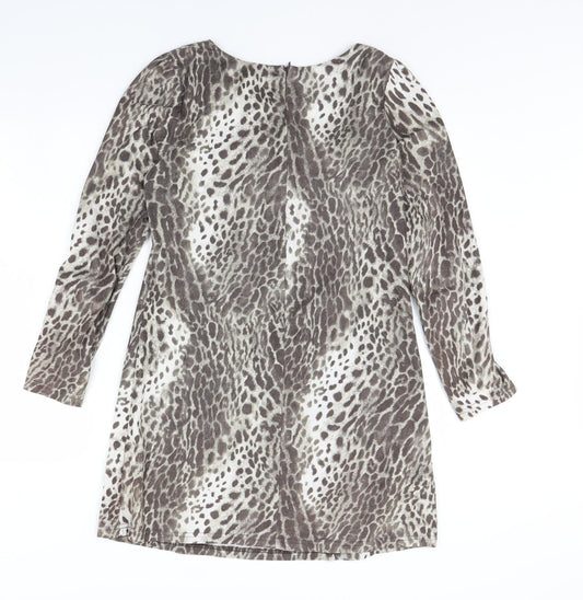 yummy Womens Brown Animal Print Mini Size L