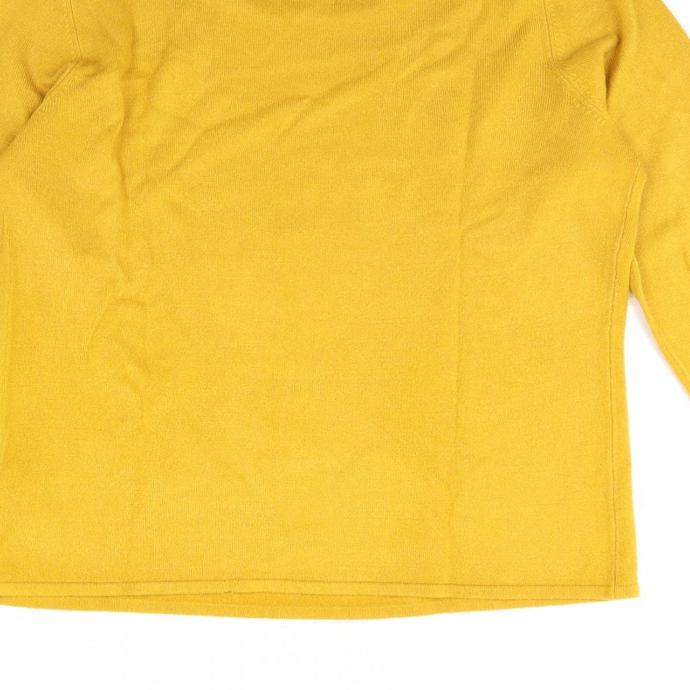 Bonmarché Womens Yellow Pullover Jumper Size 12