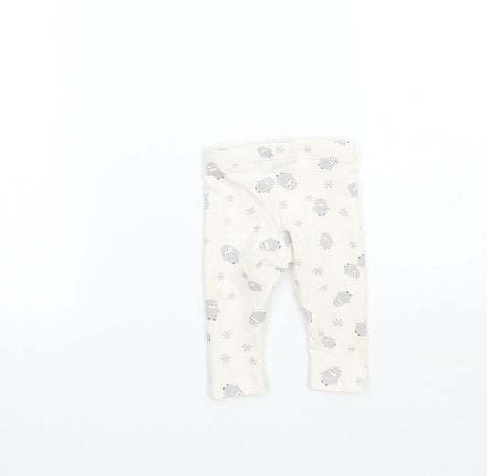 Primark Girls White Capri Leggings Size 3-6 Months
