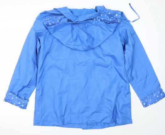 Anne De Lancay Womens Blue Jacket Coat Size 14