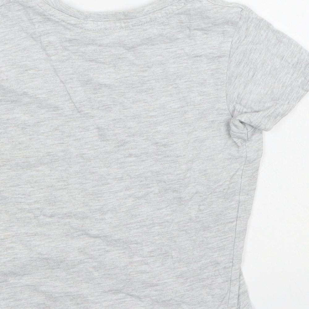 Brand and care label for Pep&Co boys’ grey basic t-shirt, size 12-18, months