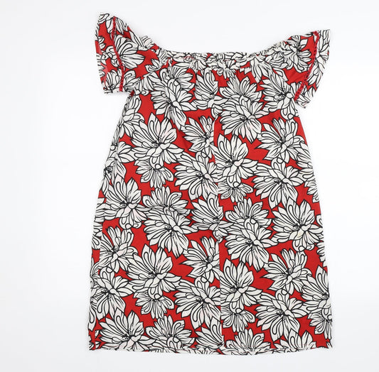 Primark Womens Red Floral Shift Size 8