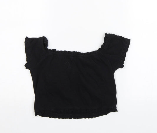 New Look Womens Black Basic Blouse Size 12