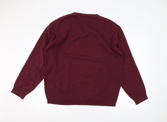 Lee Greenwood Mens Red Pullover Jumper Size L