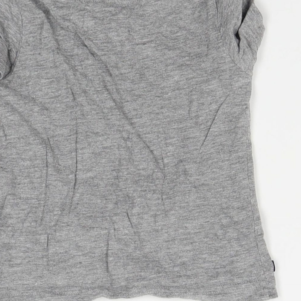 Brand and care label for Mothercare Baby Grey Basic T-Shirt, size 12-18, Months