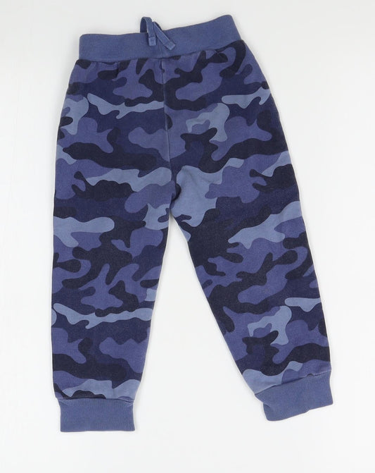 Gap Boys Blue Camouflage Jogger Trousers Size 3 Years