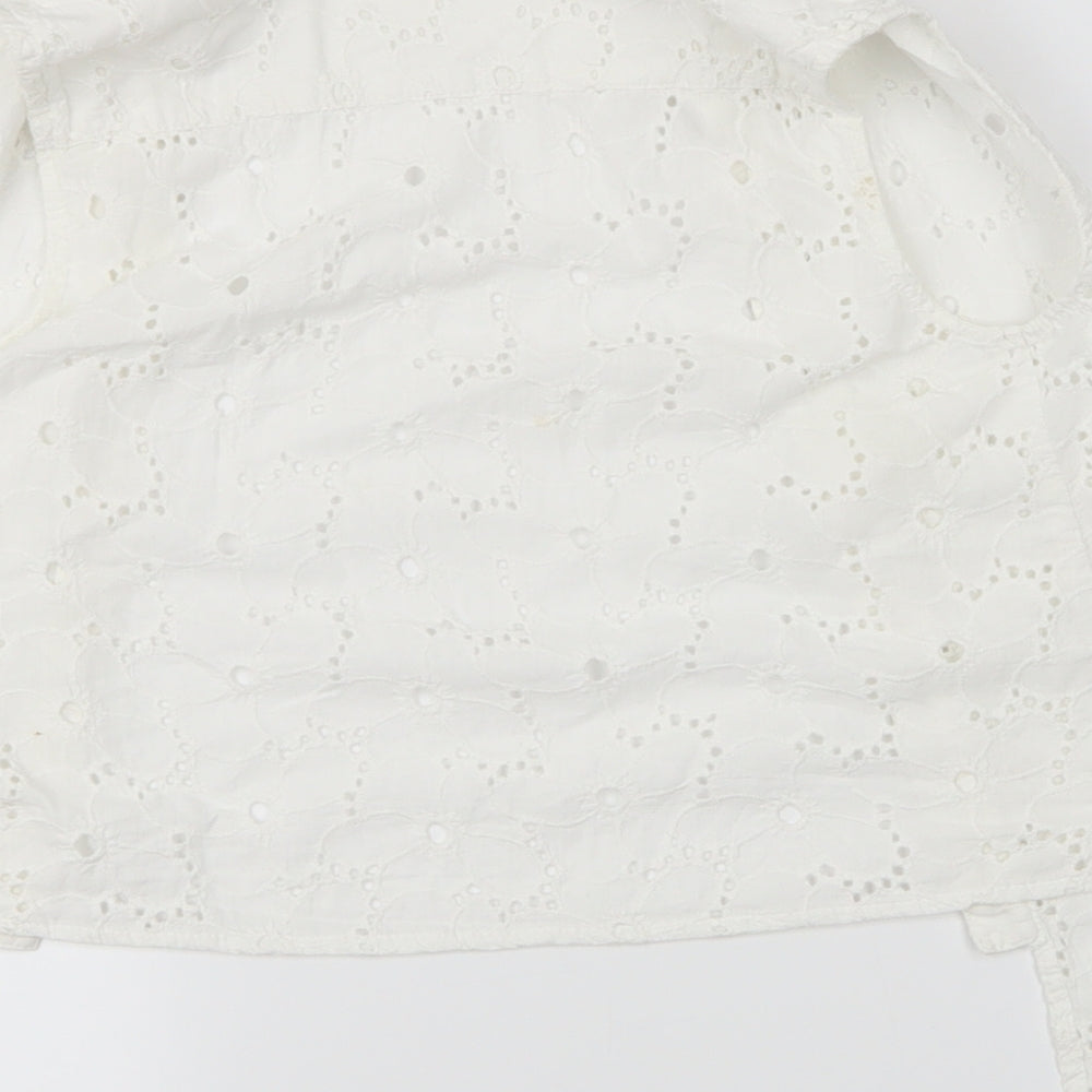TU Girls White Floral Vest Jumper Size 9 Years