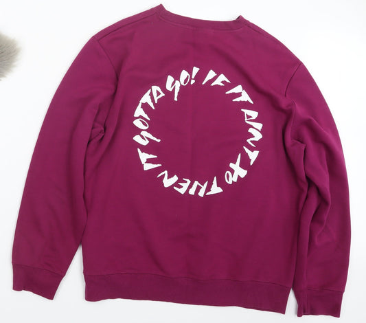 H&M Mens Purple Pullover Jumper Size L