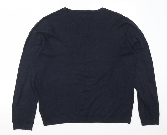 Topman Mens Blue Pullover Jumper Size L