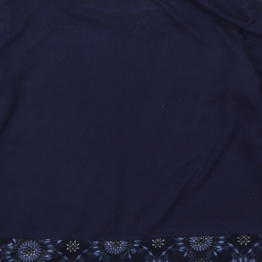 Lakeland Womens Blue Geometric Pullover Jumper Size M